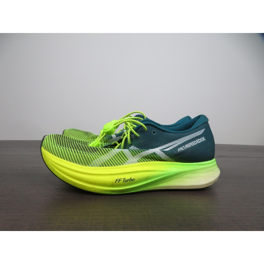 Asics Metaspeed Edge Neon Yellow & Teal Running Shoes